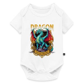 Dragon Fantaisie Magie Mysticisme Mythologie Créature - Body à manches courtes Premium Bébé - blanc - Devant
