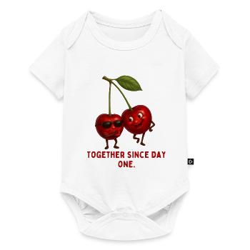 Duo Cherry depuis le premier jour - Body à manches courtes Premium Bébé - blanc - Devant