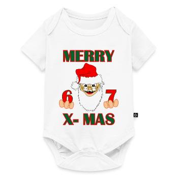 Ambiance Santa 6–7 – JOYEUX NOËL (Inspiré par - Body à manches courtes Premium Bébé - blanc - Devant