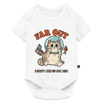Cat Cute Cartoon Aquarium Astronaut White Outdoor - Baby Premium short-sleeve bodysuit - white - Front