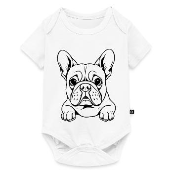 Cadeau de Noël du bouledogue français - Body à manches courtes Premium Bébé - blanc - Devant