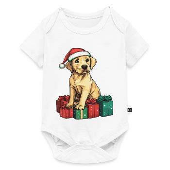 Labrador Hund Weihnachten Geschenke - Baby Premium Kurzarmbody - Weiß - Vorne