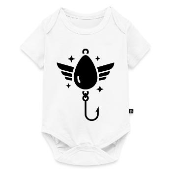 Vecteur des ailes de Holy Fishhook - Body à manches courtes Premium Bébé - blanc - Devant