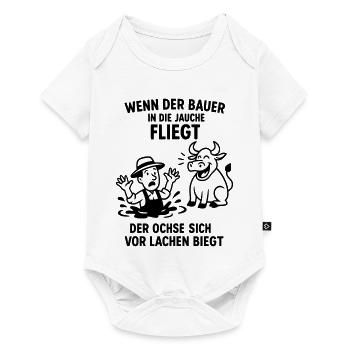 farmer slurry saying joke ox - Baby Premium short-sleeve bodysuit - white - Front