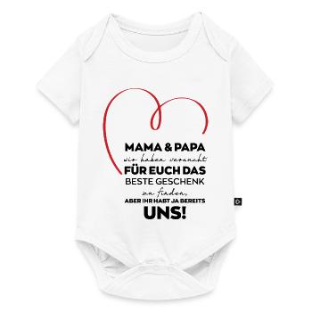 Mom Dad Parents Funny Gift - Baby Premium short-sleeve bodysuit - white - Front