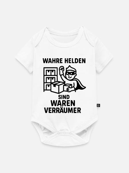 waren verräumer helden - Baby Premium Kurzarmbody - Weiß