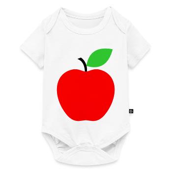Red Apple Minimalist Icon - Baby Premium short-sleeve bodysuit - white - Front