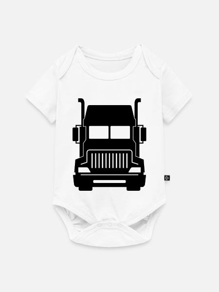 Lkw - Baby Premium Kurzarmbody - Weiß