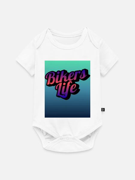 Biker Lebensgradient - Baby Premium Kurzarmbody - Weiß