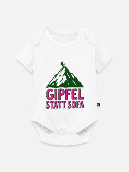 Gipfel statt Sofa - Baby Premium Kurzarmbody - Weiß