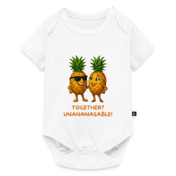 Pineapple Duo: Together Unpineapple - Baby Premium short-sleeve bodysuit - white - Front