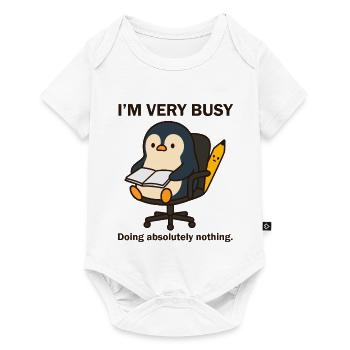 Very Busy Penguin - Baby Premium short-sleeve bodysuit - white - Front