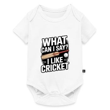 Drôle de cricket : Jeu de cricket vintage - Body à manches courtes Premium Bébé - blanc - Devant