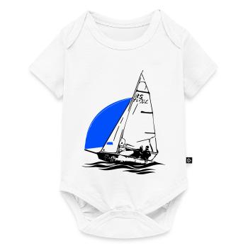 Régate de dériveurs à voile pour jeunes RS Feva XL - Body à manches courtes Premium Bébé - blanc - Devant