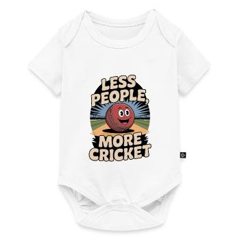 Drôle de cricket : Jeu de cricket vintage - Body à manches courtes Premium Bébé - blanc - Devant