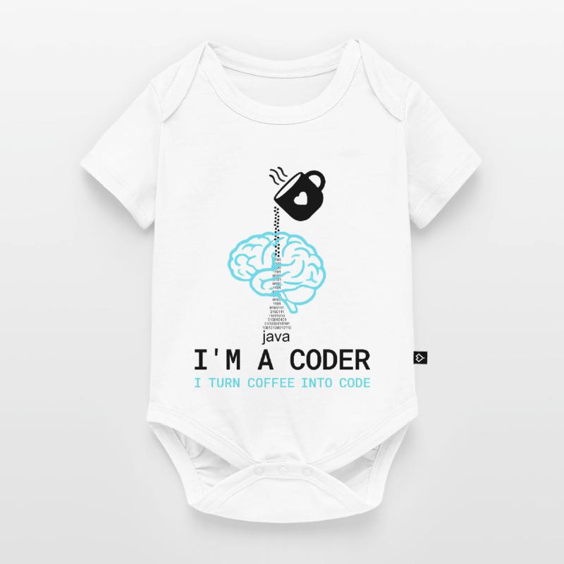 Coder T-Shirt: Coffee into Code – Nerdy Programmie Baby Premium short-sleeve bodysuit