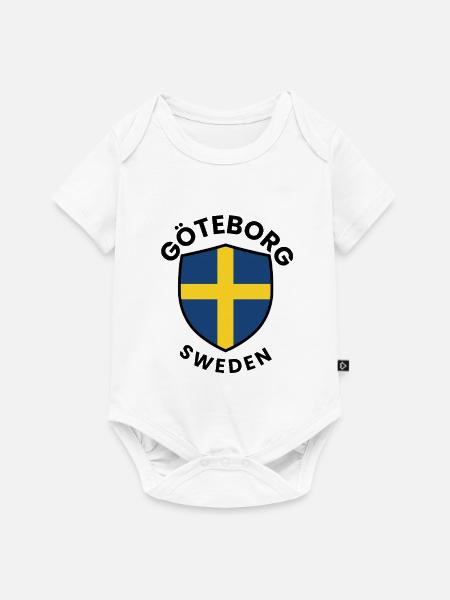 Göteborger Flaggenschild - Baby Premium Kurzarmbody - Weiß