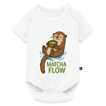 Matcha Flow Otter - Baby Premium short-sleeve bodysuit - white - Front