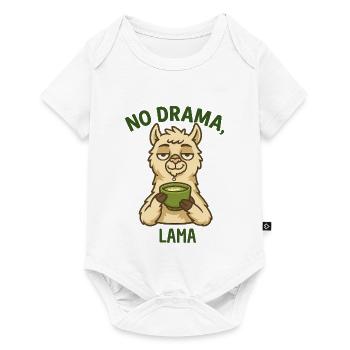 No drama llama with tea - Baby Premium short-sleeve bodysuit - white - Front