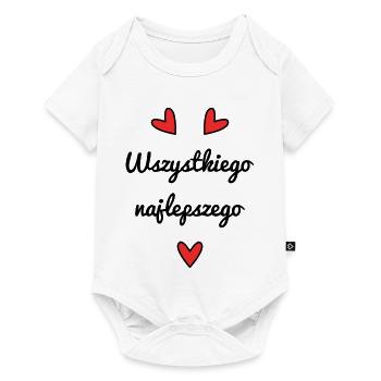 ANNIVERSAIRE. HAPPY BIRTHDAY. JOYEUX ANNIVERSAIRE. - Body à manches courtes Premium Bébé - blanc - Devant