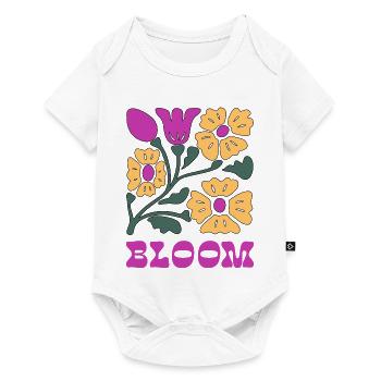 Floral Pop Neon Pink - Baby Premium short-sleeve bodysuit - white - Front