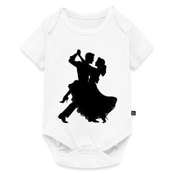 Dancing Couple Silhouette | Elegant dance motif - Baby Premium short-sleeve bodysuit - white - Front