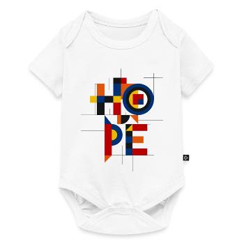 Hope Geometric Lettering - Baby Premium short-sleeve bodysuit - white - Front