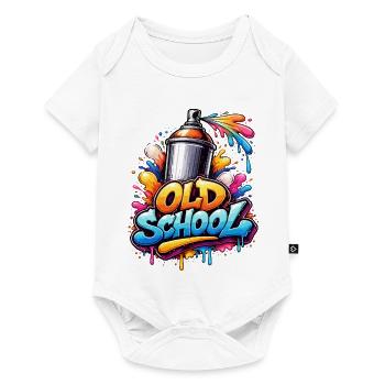 Old School Graffiti Spray Burst - Baby Premium Kurzarmbody - Weiß - Vorne