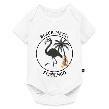 Black Metal Flamingo – Brennende Palme & Stacheldr - Baby Premium short-sleeve bodysuit - white - Front