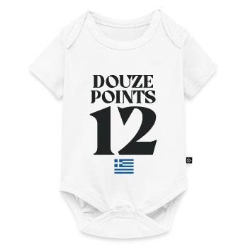 Douze Points 12 Grèce Euroviation - Body à manches courtes Premium Bébé - blanc - Devant