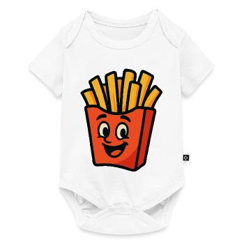 Cheerful French fries hero - Baby Premium short-sleeve bodysuit - white - Front