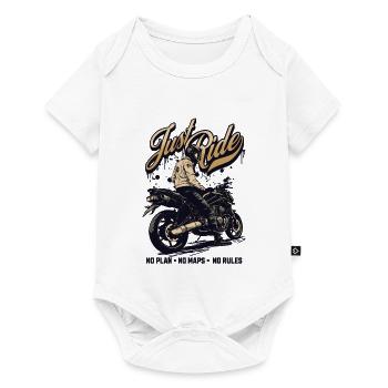 Just Ride Moto Rebel No Rules - Baby Premium short-sleeve bodysuit - white - Front