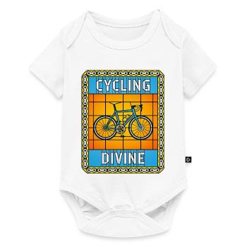 Cycling Stained Glass - Baby Premium short-sleeve bodysuit - white - Front