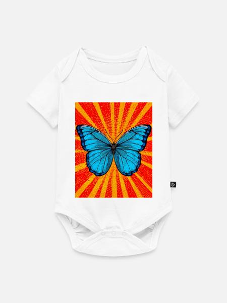 Schmetterling - Baby Premium Kurzarmbody - Weiß