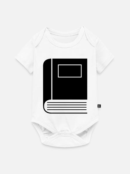 Geschlossenes Buch - Baby Premium Kurzarmbody - Weiß