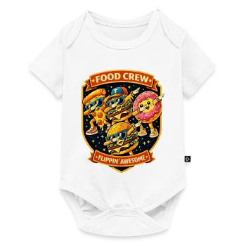 Fast Food Crew Badge Flippin Awesome - Dabbing Dab - Baby Premium short-sleeve bodysuit - white - Front