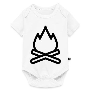 feu de camp - Body à manches courtes Premium Bébé - blanc - Devant