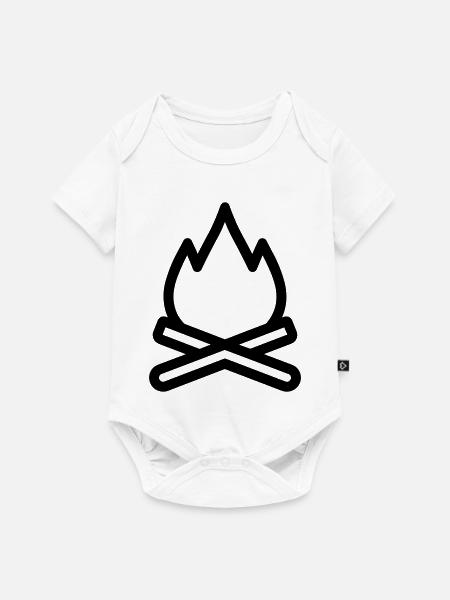 Lagerfeuer - Baby Premium Kurzarmbody - Weiß