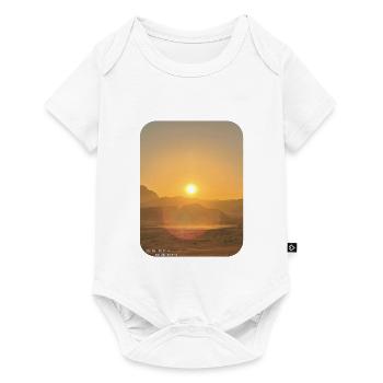Soleil du désert à l’horizon - Body à manches courtes Premium Bébé - blanc - Devant