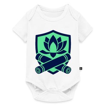 Lotus Bamboo Crest Logo - Baby Premium short-sleeve bodysuit - white - Front