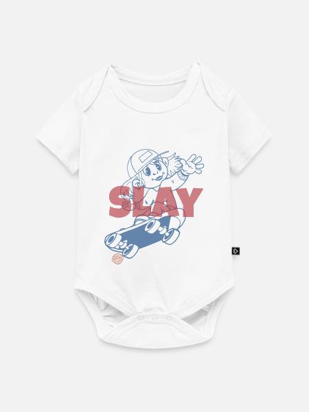 Slay Skateboard - Baby Premium Kurzarmbody - Weiß