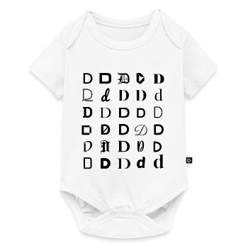 Typography D letter mosaic design. - Baby Premium short-sleeve bodysuit - white - Front