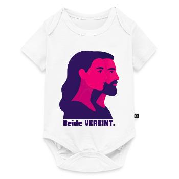 Beide Vereint: Duo-Porträts in Neon - Baby Premium Kurzarmbody - Weiß - Vorne