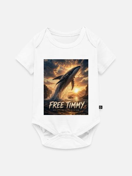 Timmy der Wal - Baby Premium Kurzarmbody - Weiß