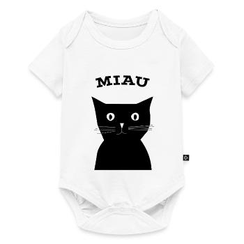 Katze - Baby Premium Kurzarmbody - Weiß - Vorne