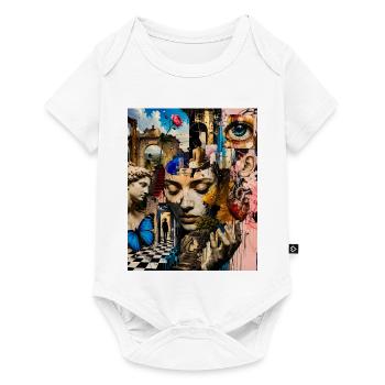 Surreal Collage Portrait - Baby Premium short-sleeve bodysuit - white - Front