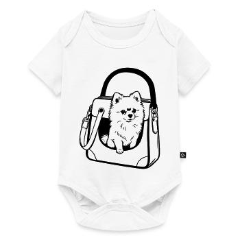 Chien de Poméranie - Body à manches courtes Premium Bébé - blanc - Devant