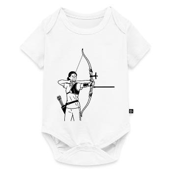 Bogenschießen - Baby Premium Kurzarmbody - Weiß - Vorne