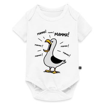Humour Maman - Design Goéland "Maman ! Maman !" - Body à manches courtes Premium Bébé - blanc - Devant