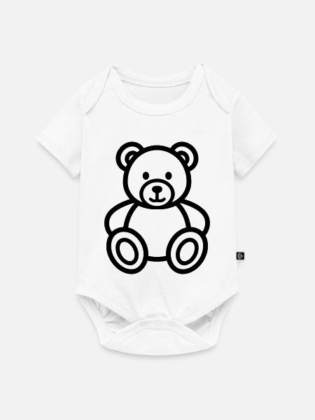 Bär - Baby Premium Kurzarmbody - Weiß